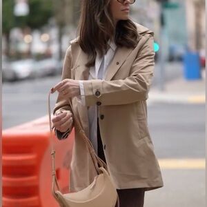 SAVE THE DUCK Beige and Light Gray Hooded Coat